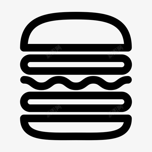 汉堡面包脂肪图标svg_新图网 https://ixintu.com 三明治 汉堡 脂肪 面包 食物