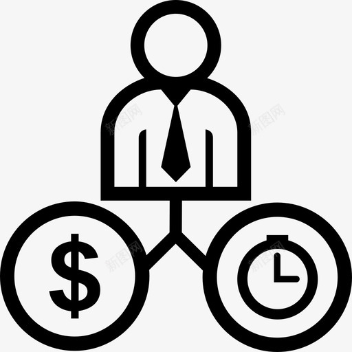 有钱的时间生意男人图标svg_新图网 https://ixintu.com 有钱的时间 生意 男人