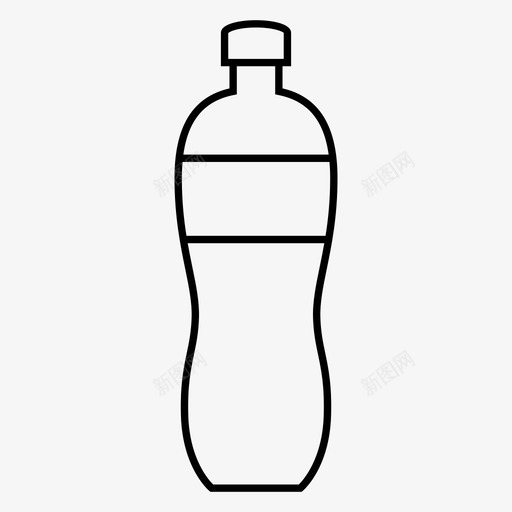 瓶子饮料塑料图标svg_新图网 https://ixintu.com 回收 塑料 水 瓶子 苏打水 饮料