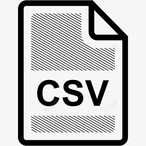 csv文件扩展名格式图标svg_新图网 https://ixintu.com csv文件 扩展名 文件格式 格式 类型