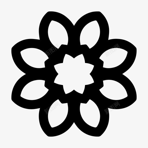 抽象的花装饰象征图标svg_新图网 https://ixintu.com 抽象的花 装饰 象征