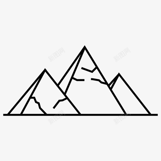 金字塔古代埃及图标svg_新图网 https://ixintu.com 古代 图尔主义 埃及 旅游业 金字塔