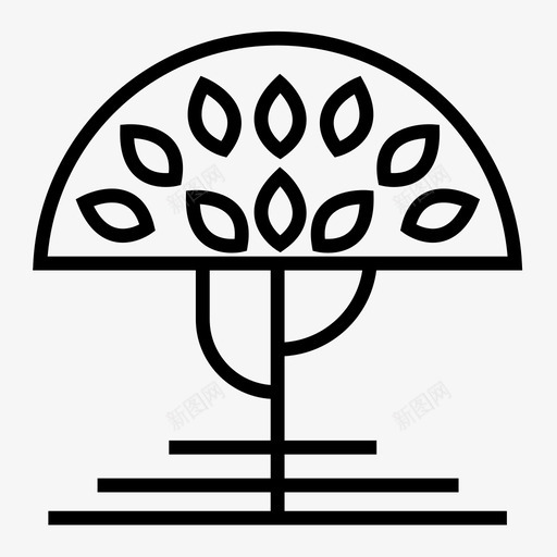 树绿色自然图标svg_新图网 https://ixintu.com 树 树木 植物 绿色 自然