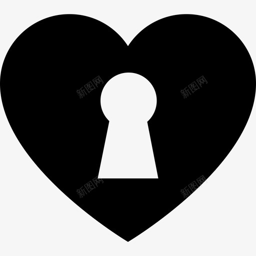 锁着的心钥匙孔爱图标svg_新图网 https://ixintu.com 浪漫 爱 钥匙孔 锁着的心