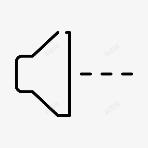 音量静音静音扬声器图标svg_新图网 https://ixintu.com 扬声器 静音 面板断路器 音量静音