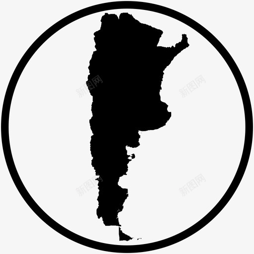 阿根廷地图足球国家图标svg_新图网 https://ixintu.com 国家 足球 阿根廷地图