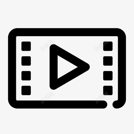 电影音频电影剪辑图标svg_新图网 https://ixintu.com 电影 电影剪辑 电影粗体 视频播放器 音频
