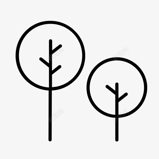 公园自然户外图标svg_新图网 https://ixintu.com 保护区 公园 户外 树木 自然