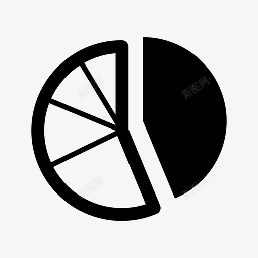 分解饼图圆弧圆图标svg_新图网 https://ixintu.com 分解饼图 切片 图表和图表 圆 圆弧 比例 突出显示