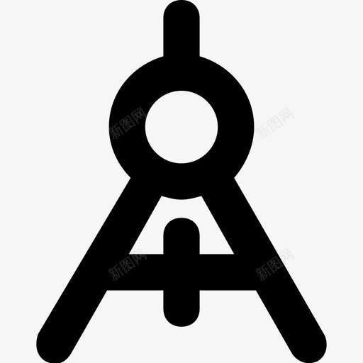 分隔符指南针绘图图标svg_新图网 https://ixintu.com 几何工具 几何指南针 分隔符 学校和教育字形图标 指南针 绘图