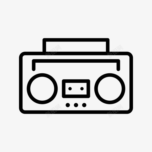 录音带音乐声音图标svg_新图网 https://ixintu.com 声音 录音带 电子设备 音乐