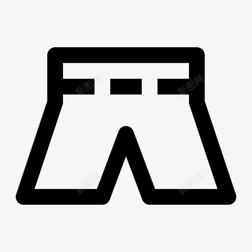 短裤服装舒适图标svg_新图网 https://ixintu.com 服装 服装和配件线图标 短裤 穿着 舒适