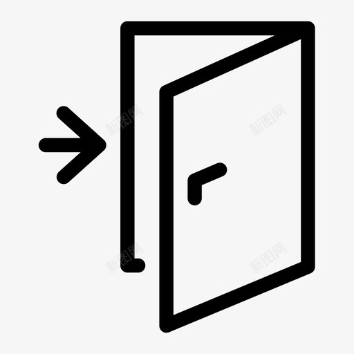 入口门连接图标svg_新图网 https://ixintu.com 入口 工具间隙 登录 连接 门