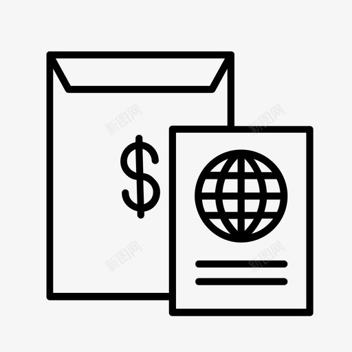 护照银行经济图标svg_新图网 https://ixintu.com 全球 护照 经济 股票经纪人 银行