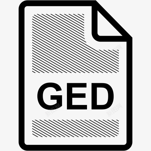 ged文件扩展名格式图标svg_新图网 https://ixintu.com ged文件 扩展名 文件格式 格式 类型