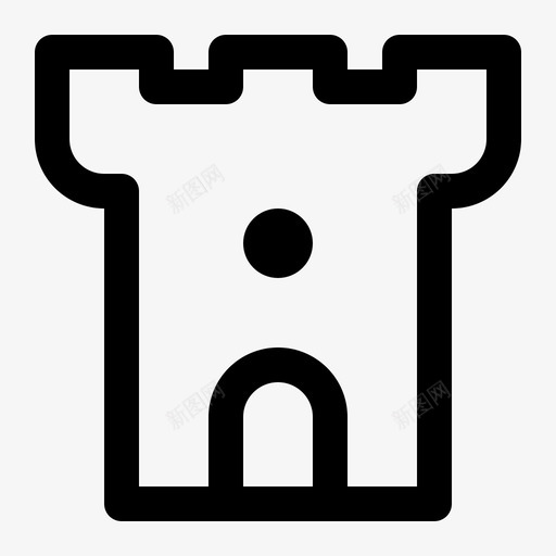 城堡堡垒王国图标svg_新图网 https://ixintu.com 城堡 堡垒 宫殿 建筑线图标 王国 纪念碑