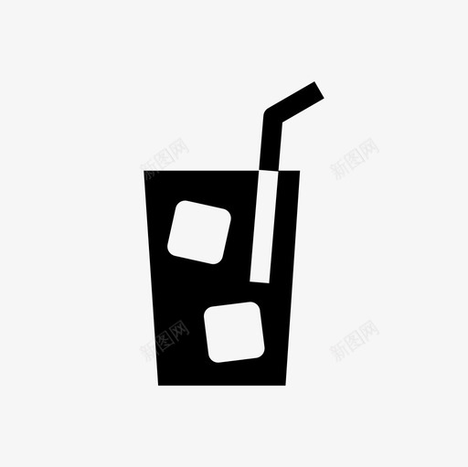 软饮料玻璃杯冰图标svg_新图网 https://ixintu.com 冰 口渴 暑假填充图标集 玻璃杯 苏打水 软饮料