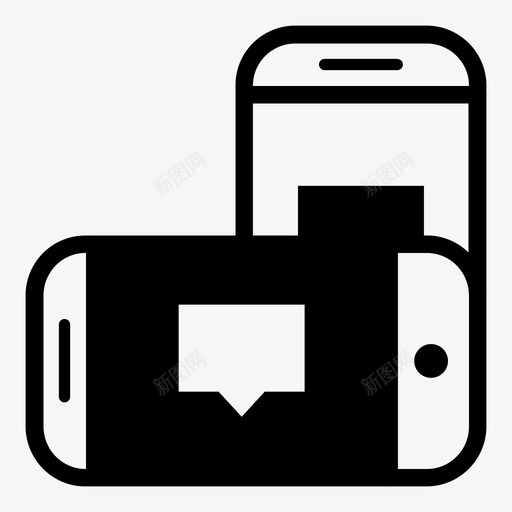 智能手机聊天消息模型图标svg_新图网 https://ixintu.com 智能手机模型2 智能手机聊天 模型 消息
