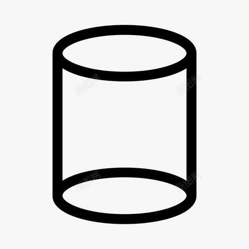 圆柱体形状体积图标svg_新图网 https://ixintu.com 体积 圆柱体 形状