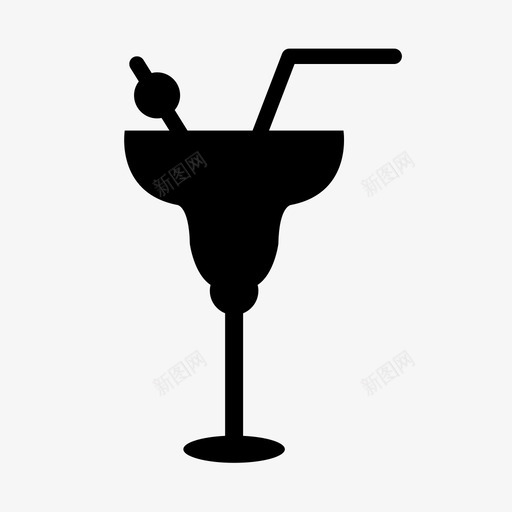 鸡尾酒酒精饮料图标svg_新图网 https://ixintu.com 果汁 玛格丽塔 玻璃杯 酒精 饮料 鸡尾酒