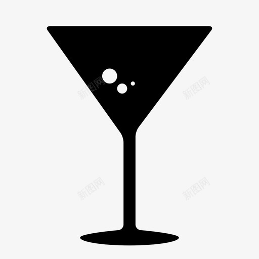 马提尼酒鸡尾酒图标svg_新图网 https://ixintu.com 婚礼图标系列 玻璃杯 葡萄酒 酒 饮料 马提尼 鸡尾酒
