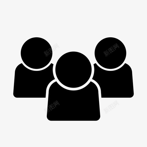 用户社区组图标svg_新图网 https://ixintu.com 人员 成员 用户 社区 组