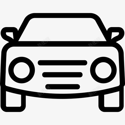 轿车汽车交通工具图标svg_新图网 https://ixintu.com 交通工具 汽车 汽车平滑线图标 轿车