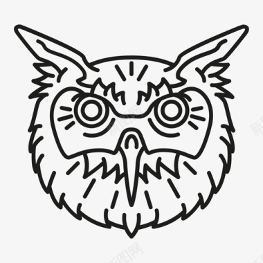 猫头鹰动物鸟图标图标