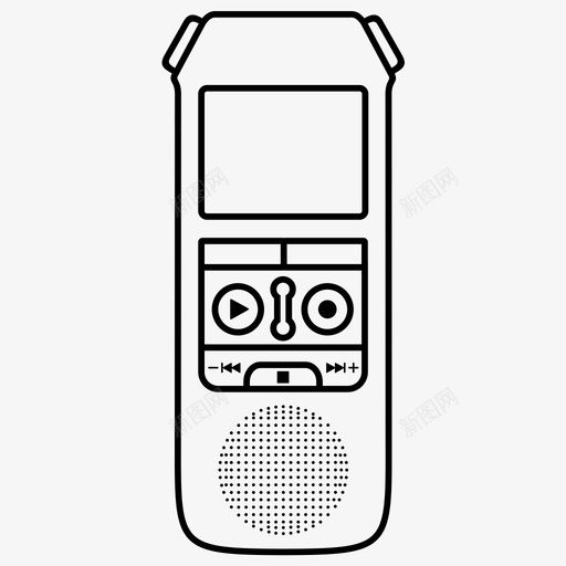 口述录音机采访录音图标svg_新图网 https://ixintu.com 口述录音机 录音 录音机 采访