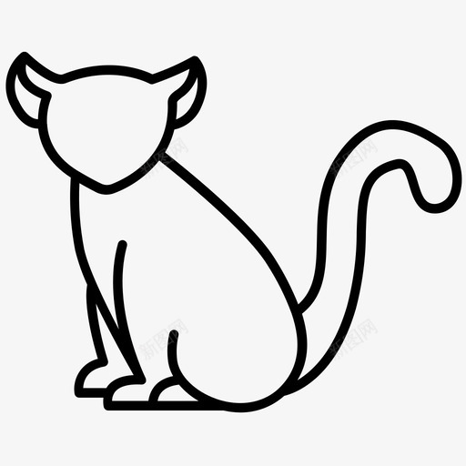 狐猴动物热带草原图标svg_新图网 https://ixintu.com 动物 热带草原 狐猴 玛基收集