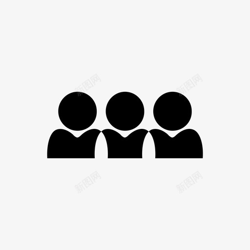 人员社区组图标svg_新图网 https://ixintu.com 人员 人员组 用户 社区 组