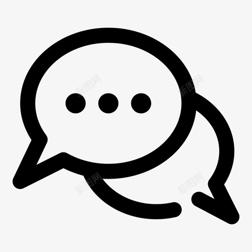 对话泡泡信息聊天图标svg_新图网 https://ixintu.com 公司 回复 对话 泡泡信息 聊天 评论