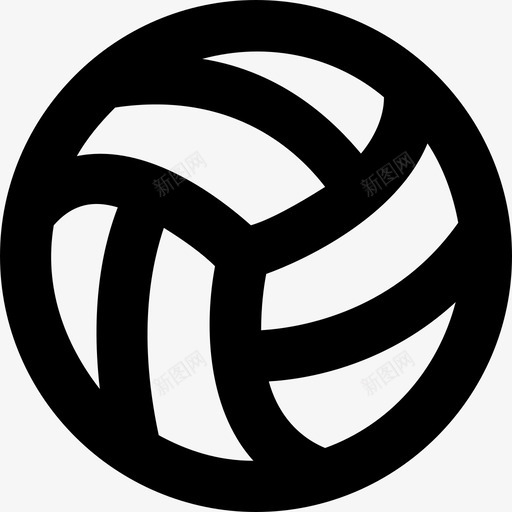 排球游戏足球图标svg_新图网 https://ixintu.com 排球 活动平滑线图标 游戏 足球 运动