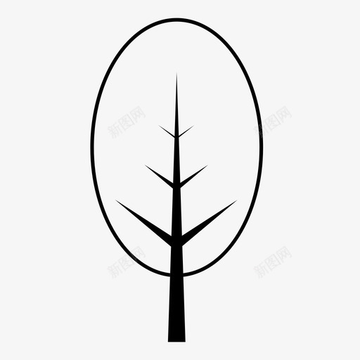 夏树树叶森林图标svg_新图网 https://ixintu.com 夏树 季节 树叶 森林 生命周期