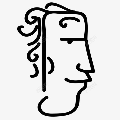 人物卡通脸图标svg_新图网 https://ixintu.com 人物 卡通 脸