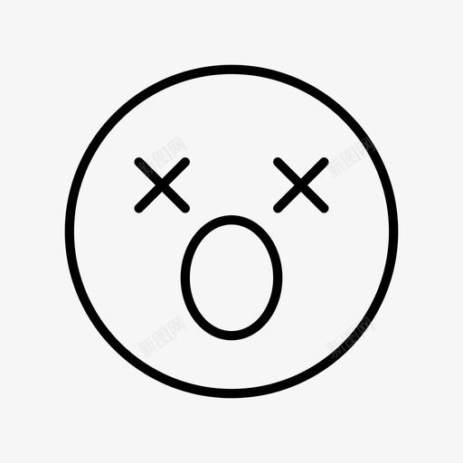 惊讶的脸惊讶表情图标svg_新图网 https://ixintu.com 印象深刻 惊讶 惊讶的脸 表情 表情符号