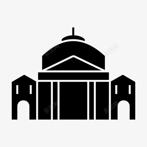 布加勒斯特建筑地标图标svg_新图网 https://ixintu.com 地标 布加勒斯特 建筑 旅游 纪念碑 首都世界地标符号