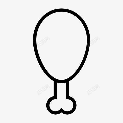 鸡腿健康火鸡腿图标svg_新图网 https://ixintu.com 健康 火鸡腿 鸡腿