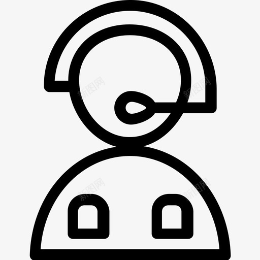客户服务呼叫中心帮助热线图标svg_新图网 https://ixintu.com 代表 呼叫中心 客户服务 帮助热线 支持 酒店平滑线图标