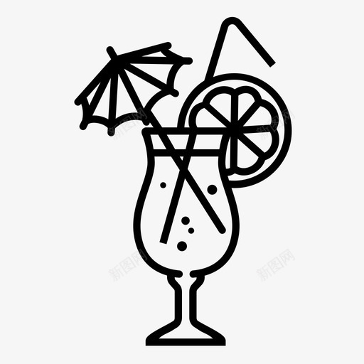 鸡尾酒酒精沙滩鸡尾酒图标svg_新图网 https://ixintu.com 夏日 大海 沙滩鸡尾酒 酒精 饮料 鸡尾酒