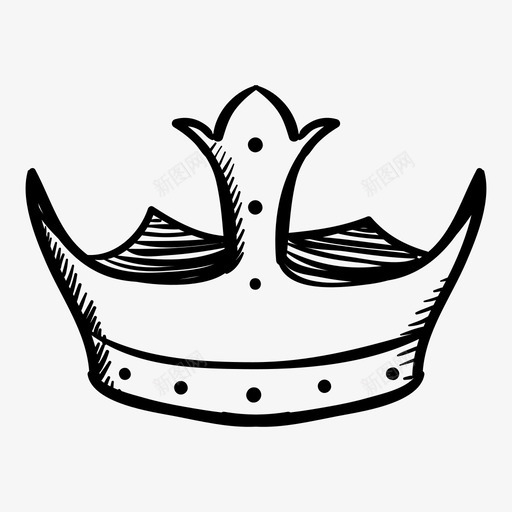 王冠国王图标svg_新图网 https://ixintu.com 国王 王冠