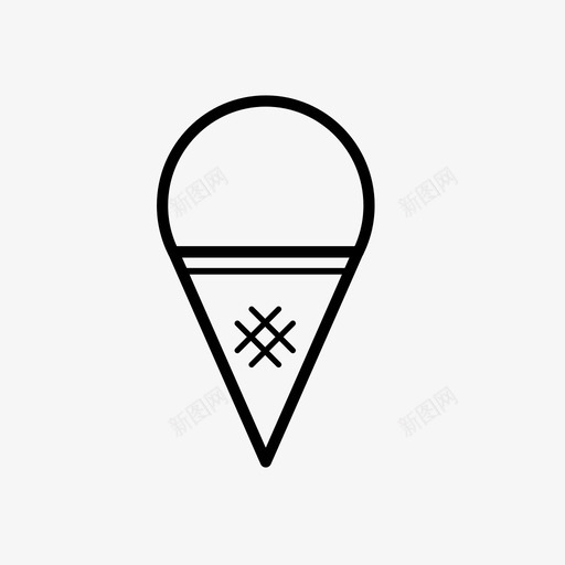 冰淇淋筒刨冰雪糕筒图标svg_新图网 https://ixintu.com 冰淇淋筒 刨冰 雪糕筒 食品