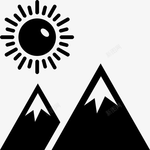 旅游丘陵风景图标svg_新图网 https://ixintu.com 丘陵 夏季和旅行字形图标集 山 山峰 旅游 自然 风景