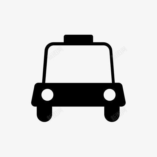 出租车交通工具车辆图标svg_新图网 https://ixintu.com 交通工具 出租车 车辆