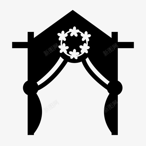 结婚拱门婚礼拱门庆祝图标svg_新图网 https://ixintu.com 婚姻 婚礼拱门 庆祝 爱情 结婚拱门