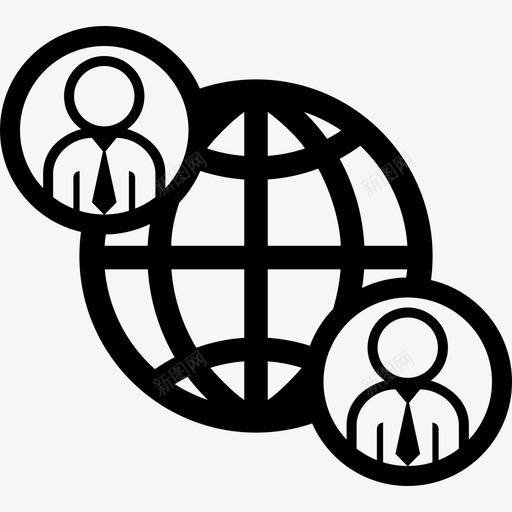离岸商业全球图标svg_新图网 https://ixintu.com 业务线 全球 商业 国际 工作 离岸