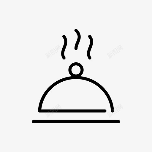cloche管家餐盘图标svg_新图网 https://ixintu.com cloche 上菜 服务薄缺口 热的 管家 餐盘