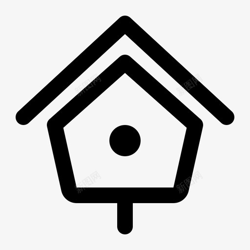 巢盒鸟舍围墙图标svg_新图网 https://ixintu.com 动物和自然线图标 围墙 巢盒 结构 鸟舍