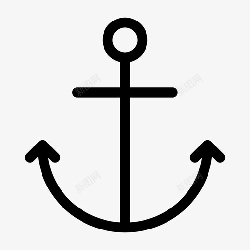 锚海军航海图标svg_新图网 https://ixintu.com 海军 海军博览会 游艇 航海 船 锚