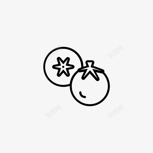 西红柿樱桃番茄食物图标svg_新图网 https://ixintu.com 樱桃番茄 蔬菜 西红柿 食物